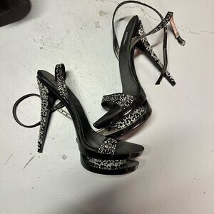 Size 8 ZIGIny’s Black Label Rhinestone Platforms